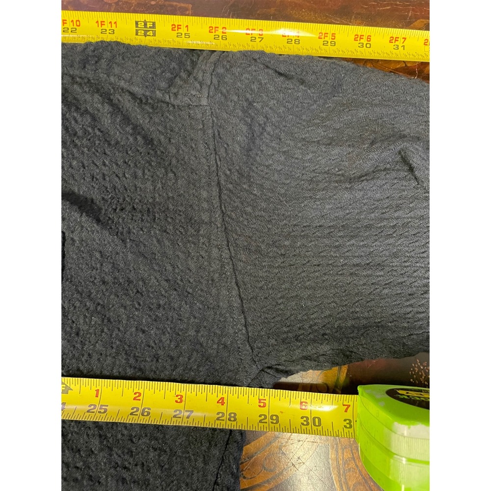 Free People Hidden Valley Button Down Black Shirt Textured Oversized Lounge S - Picture 10 of 13